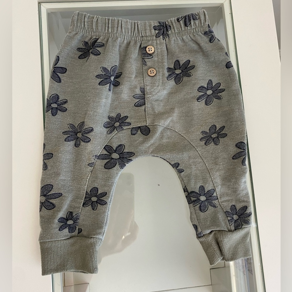 Jessica Simpson 6-9 months Floral Jogger Pants in Green